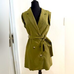 Army green Mini Dress